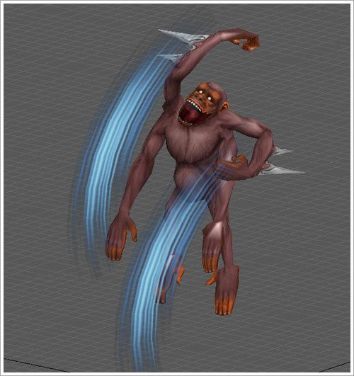 침팬지 이펙트 작업중